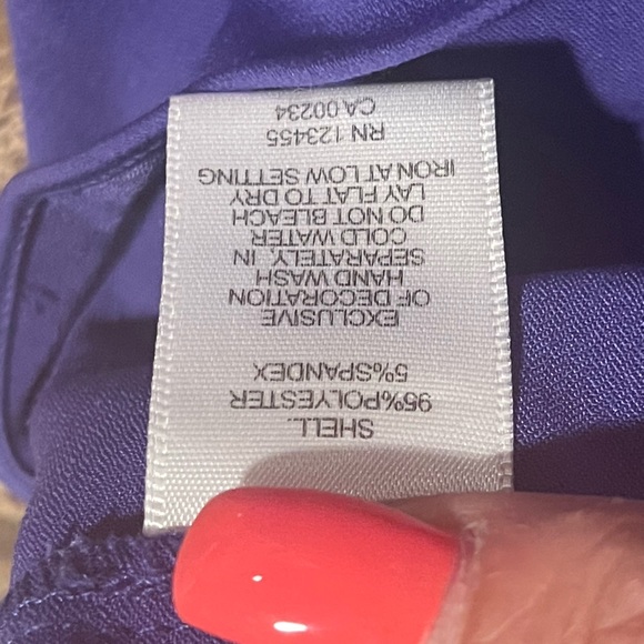 Design Lab Women’s Blue/Purple Off Shoulder Top SZ M - Picture 7 of 7